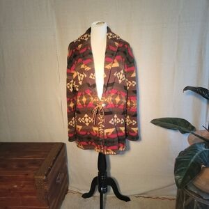 Vintage Lauren by Ralph Lauren Sz. L 91% Lambswool/9% Wool Coat/Jacket Navajo